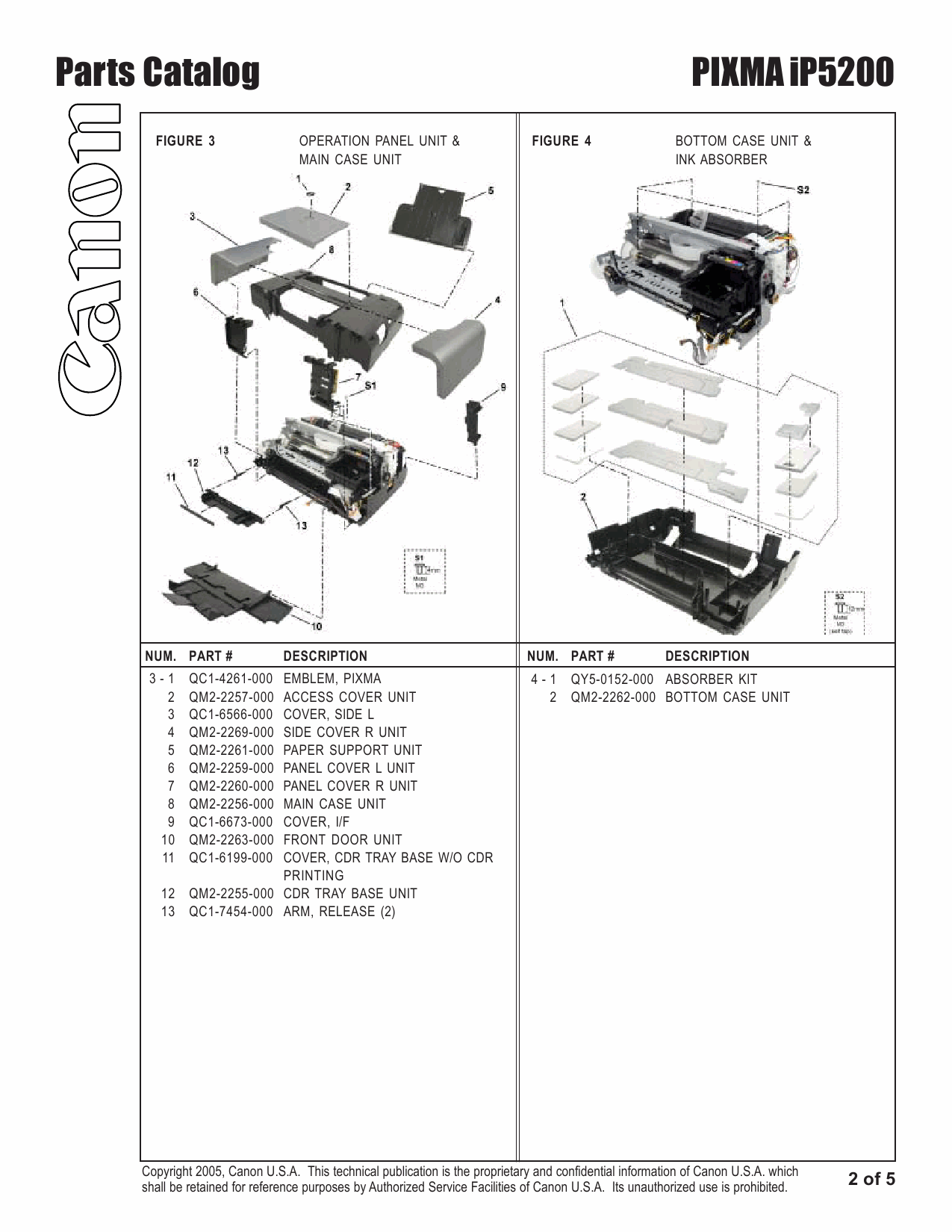 Canon PIXMA iP5200 Parts Catalog-3